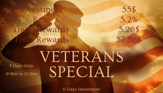 miningnumeric's tweet photo. Special Veterans 2025
5 Days Only !
November 9 to November 13
Investment: 55$
Rate: 5.2%
Lifetime: 11 Days
Daily Rewards: 5.26$
Total Rewards: 57.86$

#CryptoInvestment #CryptoEarnings #PassiveIncome #CryptoRewards #FinancialFreedom #CryptoMining

https://t.co/ofRxQ1HsGf https://t.co/WY18GbGOPF