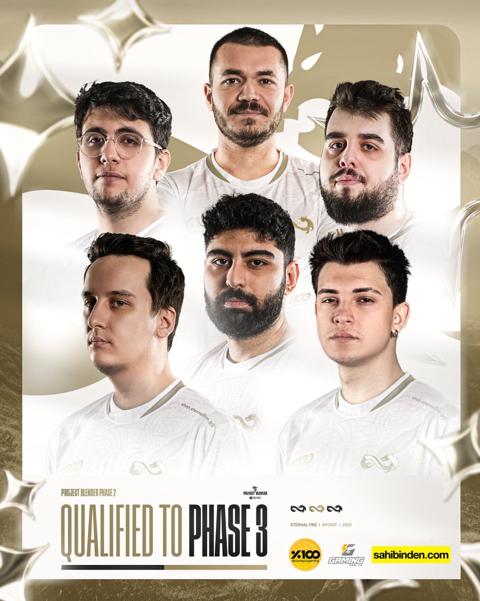 TARGET COMPLETED. 🫡

Project Blender 2025: Phase 2 aşamasını 5'te 5 galibiyet ile tamamlayarak Phase 3'e yükseliyoruz! 🔥

#forEF #yüzdeyüzgaming