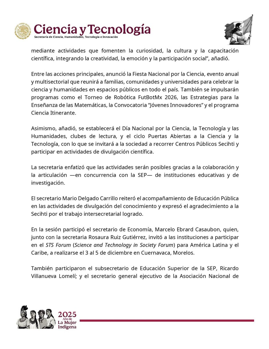 Secretaría de Ciencia tweet media