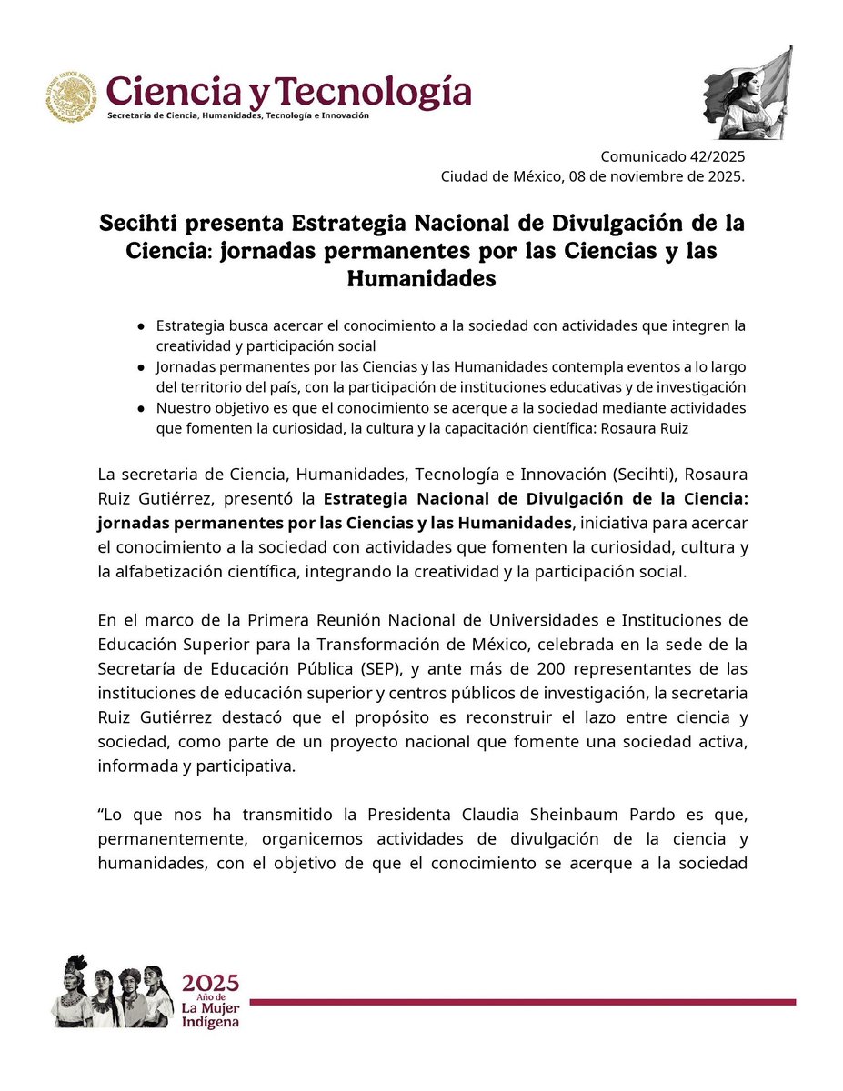 Secretaría de Ciencia tweet media
