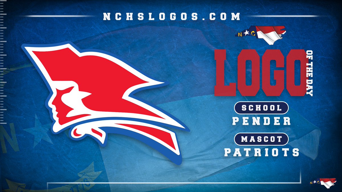 Today's #NCHSLogoOfTheDay takes us to back to Burgaw, NC to✔️out the Pender Patriots🇺🇸🟥⬜️🟦

<a href="/FootballPender/">Pender Patriots Football</a> <a href="/phs_patriot/">Pender High School</a> <a href="/penderschools/">Pender Schools</a>

nchslogos.com/pender_patriot…

#nchsfb #nchshoops