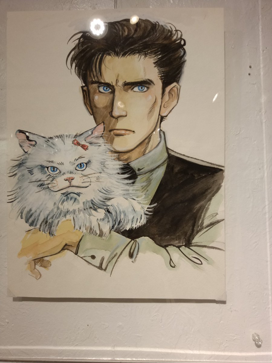 森脇真末味原画展、先生ならではの老け見えイケメン、金子の絵も沢山