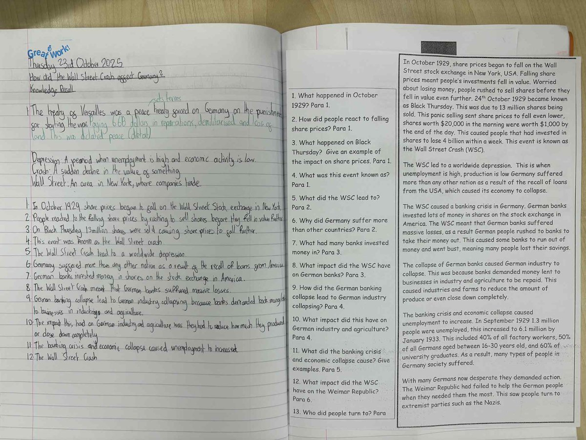 A strong focus on literacy in History. Our boys have been given the opportunity to read like historians through guided reading activities and the use of rich, subject-specific vocabulary. #stcuthbertscommitment <a href="/StCuthbertsHigh/">St Cuthbert's High School</a> <a href="/StCuthbertsHis/">History at St Cuthbert's High School</a> <a href="/StCuthbertsEng/">English at St Cuthbert's High School</a> <a href="/StCuthbertsRead/">Library at St Cuthbert's High School</a>