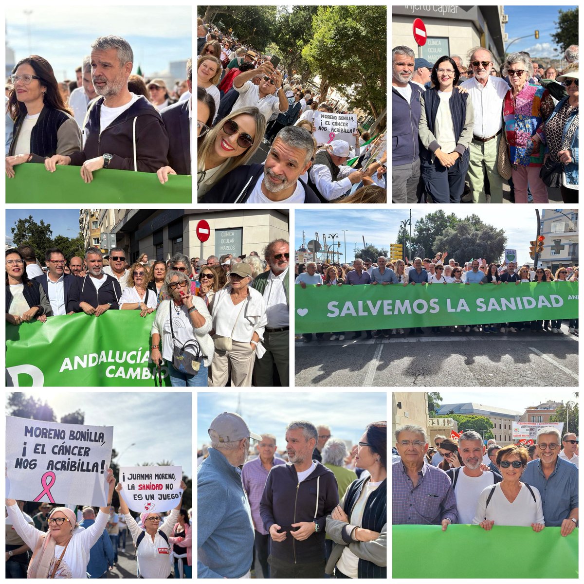 Decenas de miles de manifestantes nos hemos echado a la calle en #Málaga y en toda #Andalucía para decirle a Juanma Moreno que la “Sanidad se defiende, no se vende”.
#SanidadPública 
#SalvemoslaSanidad