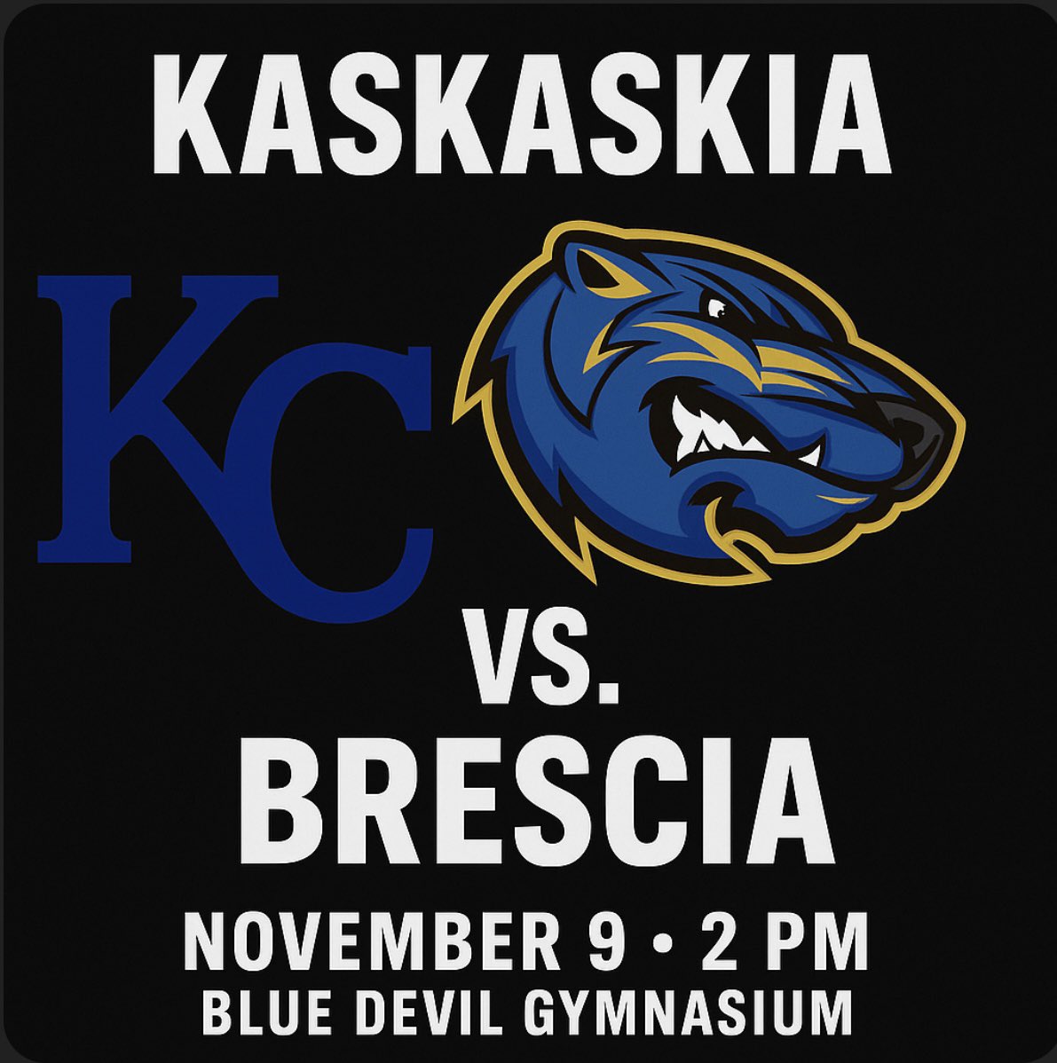 🔹GAMEDAY!!🔹

Blue Devils Matchup against Brescia University today @ 2pm!

📍: Blue Devil Gymnasium, Centralia IL
🎥: fan.hudl.com/_/_/_/organiza…