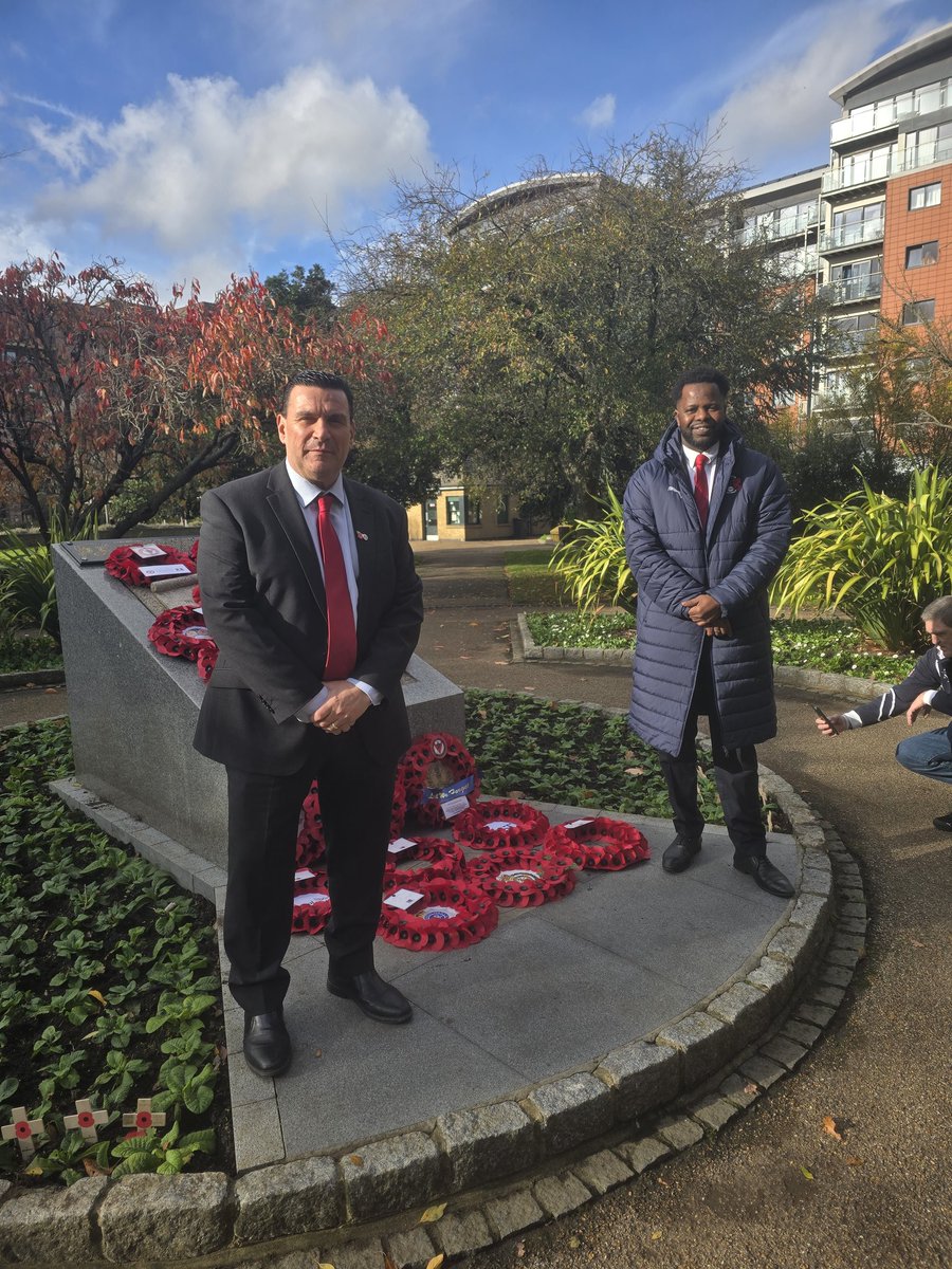 markdevlin7's tweet image. My colleague Pa Lette, from our Commercial team, and I were proud to lay a wreath on behalf of @leytonorientfc at this morning&apos;s remembrance service in Leyton.