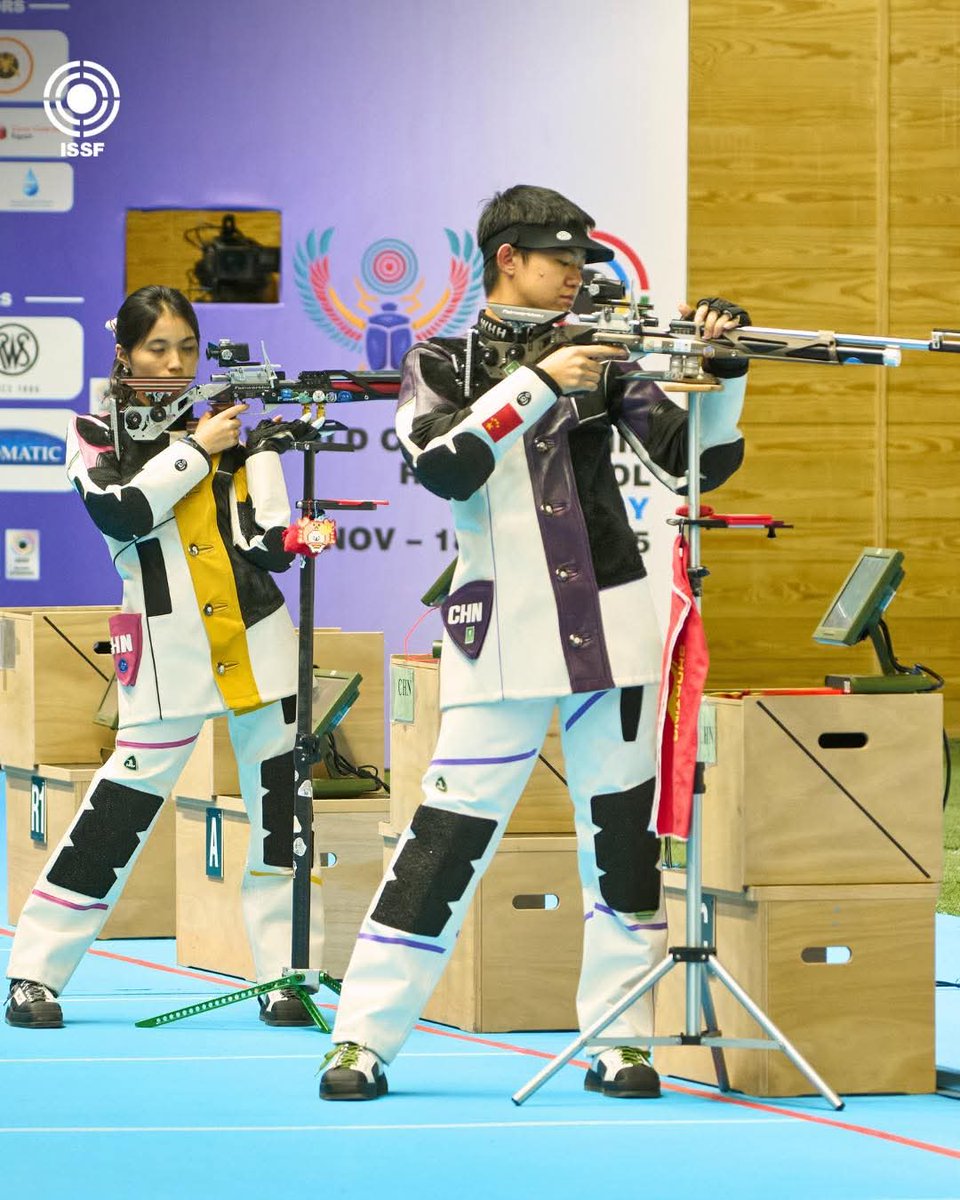 ISSF World Championship 2025, Cairo
 10m Air Rifle Mixed Team Final

🥇 WANG Zifei &amp; SHENG Lihao (CHN)
🥈 PENG Xinlu &amp; WANG Honghao (CHN)
🥉 KOSE Damla &amp; NALBANT Mert (TUR 2)

An incredible performance by China, claiming both Gold and Silver medals in the Mixed Team Rifle event!