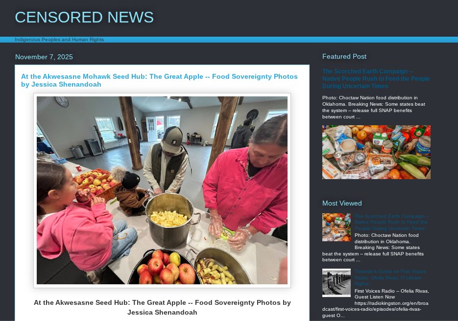 WaterLakota's tweet image. Jessica Shenandoah shares her photos in Censored News new series on food sovereignty. &quot;At the #Akewesasne #Mohawk Seed Hub: The Great Apple.&quot;