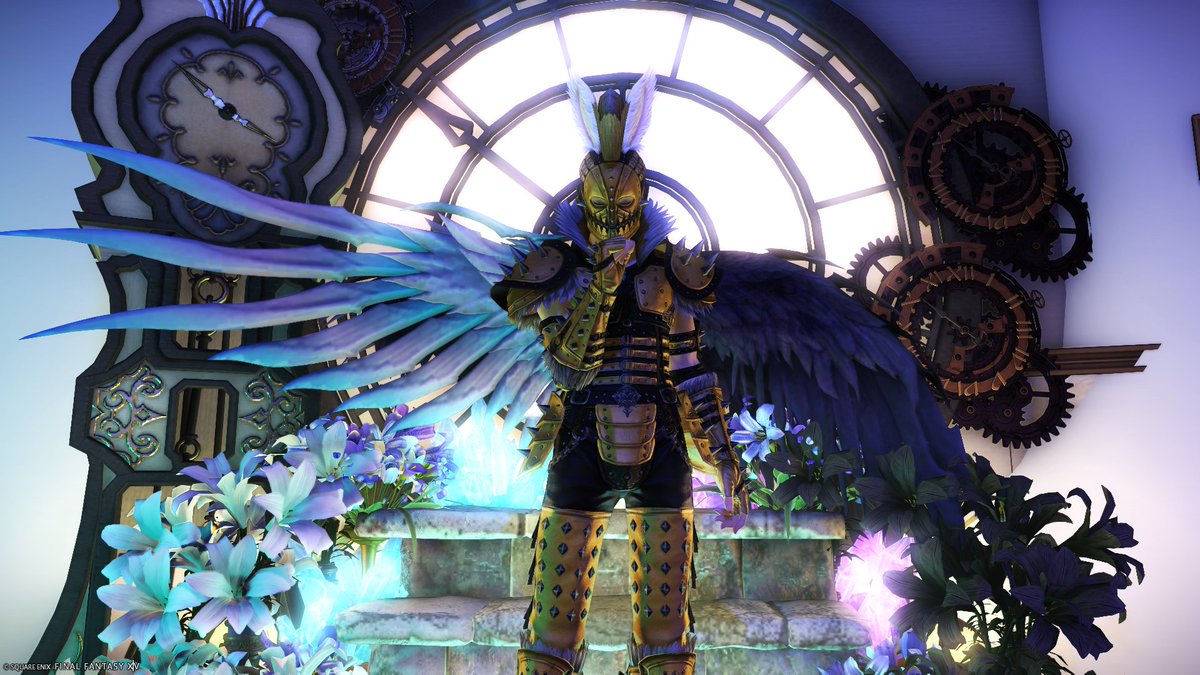 KBee322's tweet image. 42日目。

今日は特別に。。。
白き翼と。。。黒き翼。。。。
どちらが。。。。。

＃こん蛮は　＃FF14