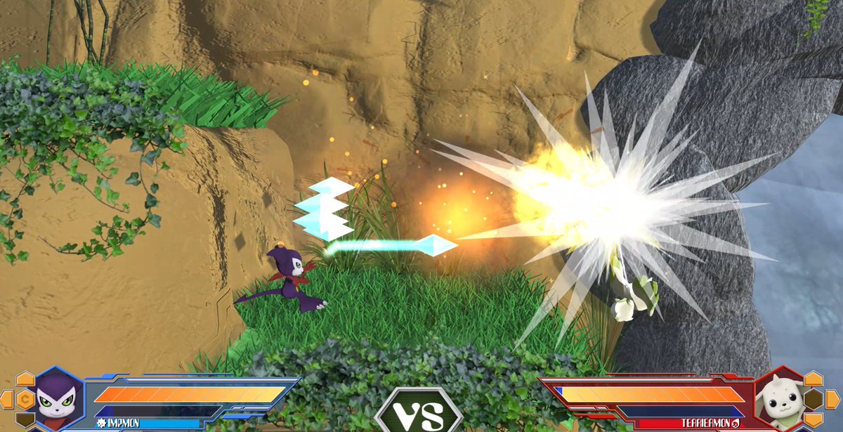 DRA_Remake's tweet image. Impmon is a squishy ranger character, throwing walls of ice or blasts of flame safely from afar. He evolves into Beelzemon, who blitzes with fast acting claw and gun attacks. His down special he mounts his bike Behemoth for the cost of meter.

#projectdigimon #impmon #Beelzemon