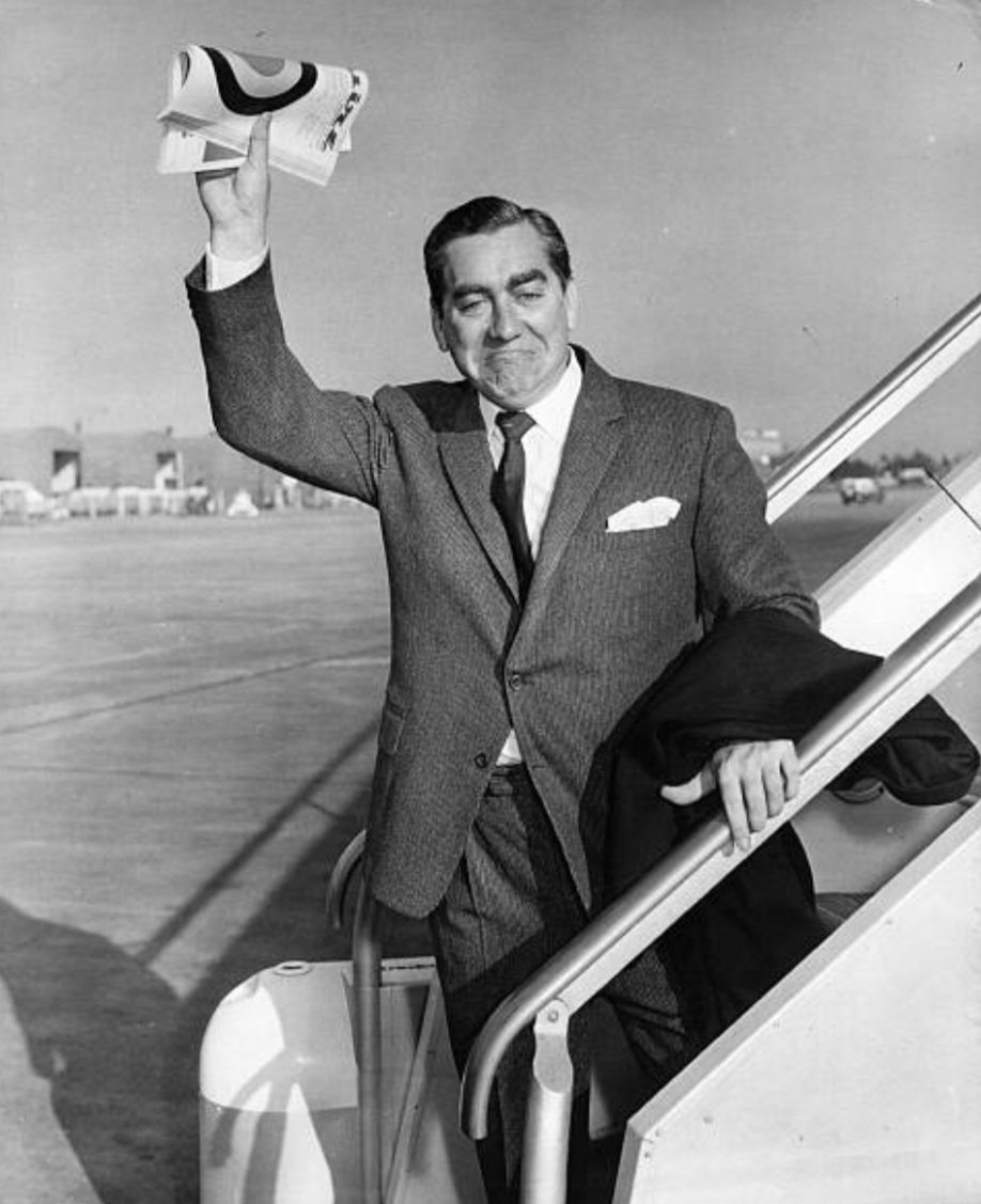 Miss Pugh: You can have bread and dripping 

Tony: Thank you very much indeed. The perfect Sunday dinner, roast bread and dripping. Most appetising, the height of luxury. Draw the curtains, I don't want the neighbours to see a man of my cal-i-bre eating bread and dripping!