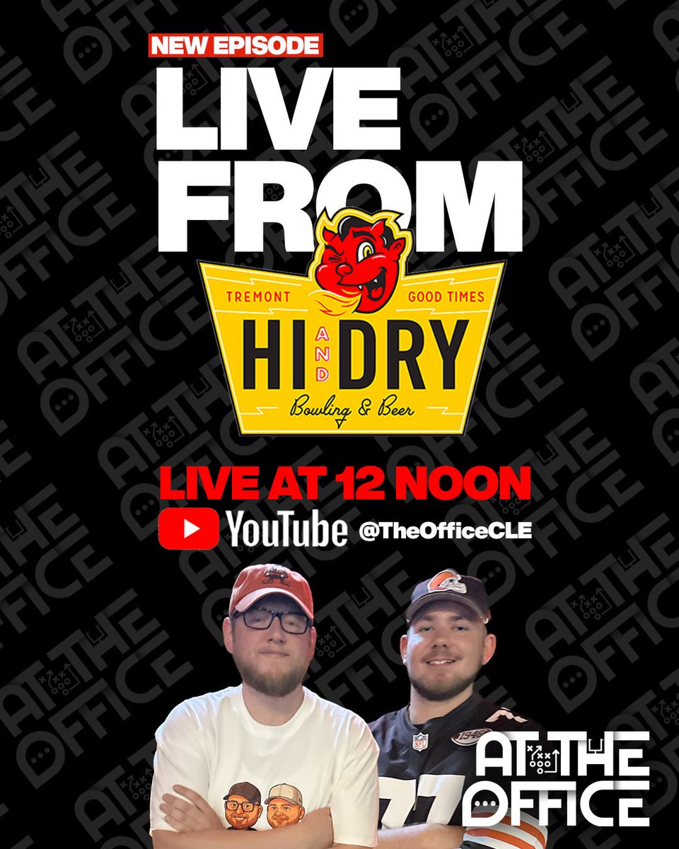 We’re live today at noon from Hi and Dry! Come hang, have a beer and get all the updates for #Browns vs #Jets! #DawgPound 

youtube.com/live/-SURL4NBi…