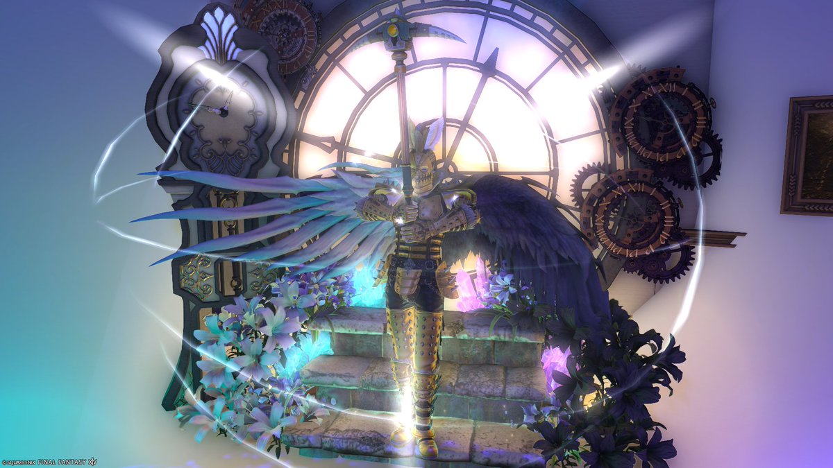 KBee322's tweet image. 42日目。

今日は特別に。。。
白き翼と。。。黒き翼。。。。
どちらが。。。。。

＃こん蛮は　＃FF14