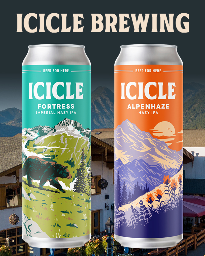 🍺 Double the haze, double the flavor from Icicle Brewing:

🔥 Fortress Imperial Hazy IPA (8.5% ABV)
Juicy, untamed, and bursting with tropical, citrus &amp; stone fruit notes.

🌄 Alpenhaze Hazy IPA (6.3% ABV)
Bright and tropical with notes of mango, pineapple, tangerine &amp; apricot.