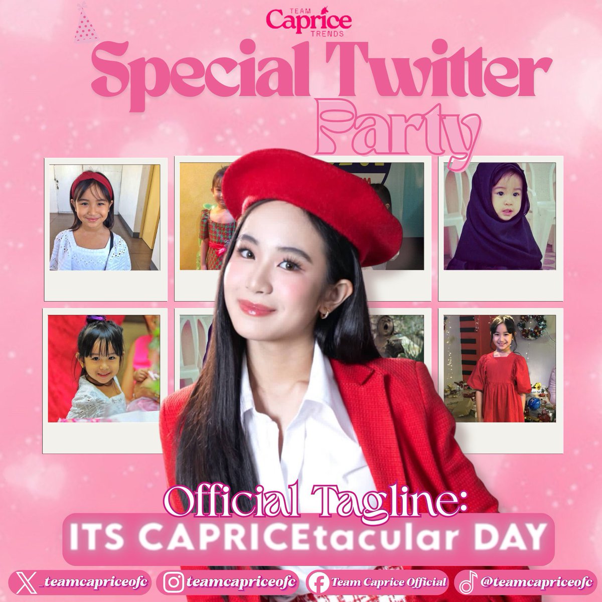 _teamcapriceofc's tweet photo. SPECIAL TWITTER PARTY ALERT!

Join us as we celebrate Caprice’s Birthday !

 Let’s make this day extra special by spreading love, joy, and sweet memories together!

Don’t miss out—let’s trend and make Caprice feel all the love she deserves!

ITS CAPRICEtacular DAY
#HappyCapriceDay