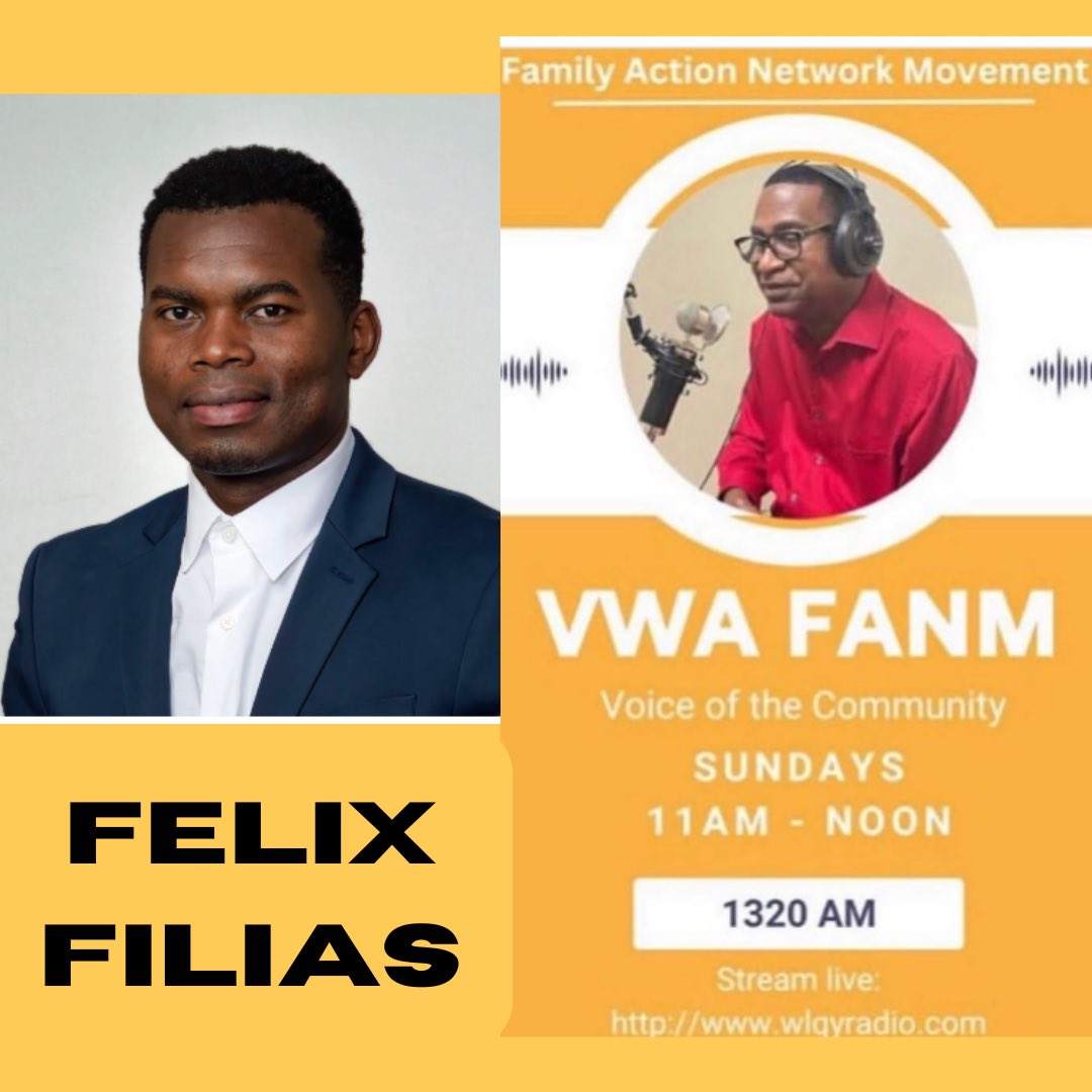 FANMOrg's tweet photo. Listen today on FANM Radio at 11 am 1320 AM or online at www.wlqyradio dot com. We talk to:
* Myrlande Charles
* Dr. Felix Filias from Noel Medical Center - will talk about High Blood Pressure
* Sickle Cell Disease with Naomie Pigat
#FANMadvisory
#Health
#Miami
#FANMradio https://t.co/Q4vsXhe74J