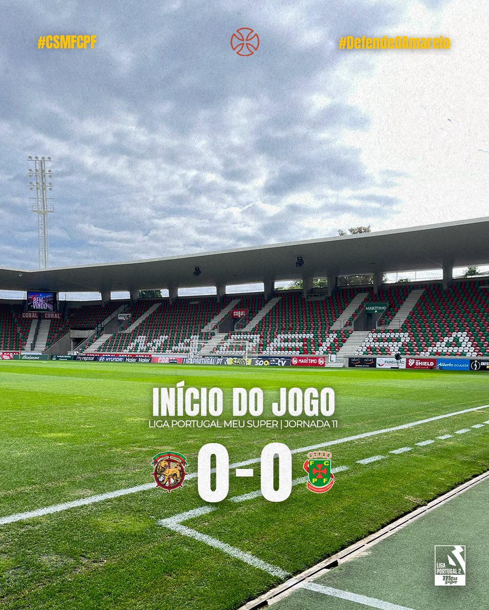 fcpf's tweet photo. #LigaPortugalMeuSuper | #CSMFCPF | 0-0 | 📣 1' Começa a partida na Madeira. Entramos juntos! FORÇA, PAÇOS! 👊🟡
#DefendeOAmarelo 🔰 https://t.co/ppD580F8eC