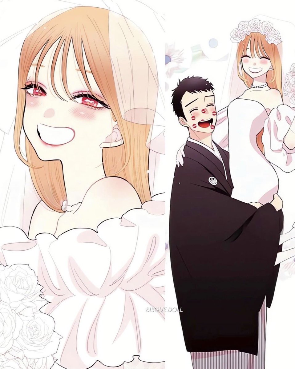 GyaruGlow's tweet photo. Good morning everyone, I hope you’re all doing well. Here is Marin at her wedding with Wakana to bless your day 

They’re so happy 🥰 https://t.co/belvP7JMwM