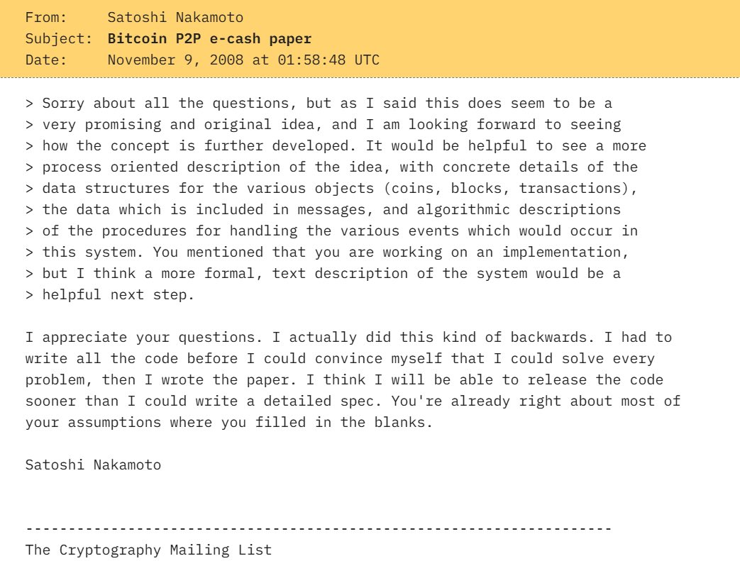 DocumentingBTC's tweet image. Satoshi Nakamoto Explains How Bitcoin Started

“I actually did this kind of backwards. I had to write all the code before I could convince myself that I could solve every problem, then I wrote the paper.”
