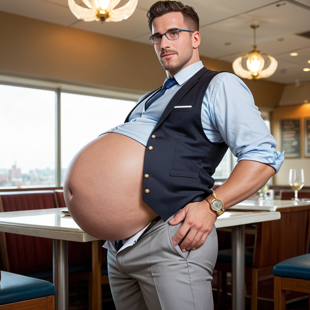 ChonkyVoreAI's tweet photo. "As a matter of fact, I am hiring. *gurgles*" #vore #malevore #malepred #vorebelly https://t.co/QDiOsBdEfO