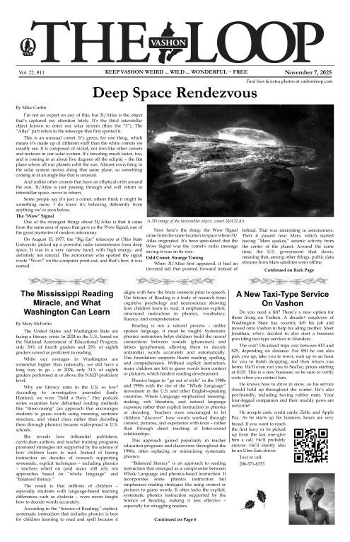 Vashonloop's tweet image. Vashon Loop vol. 22 #11 is out on #vashonisland

Get a copy at your favorite #vashon place, or read it at vashonloop.com