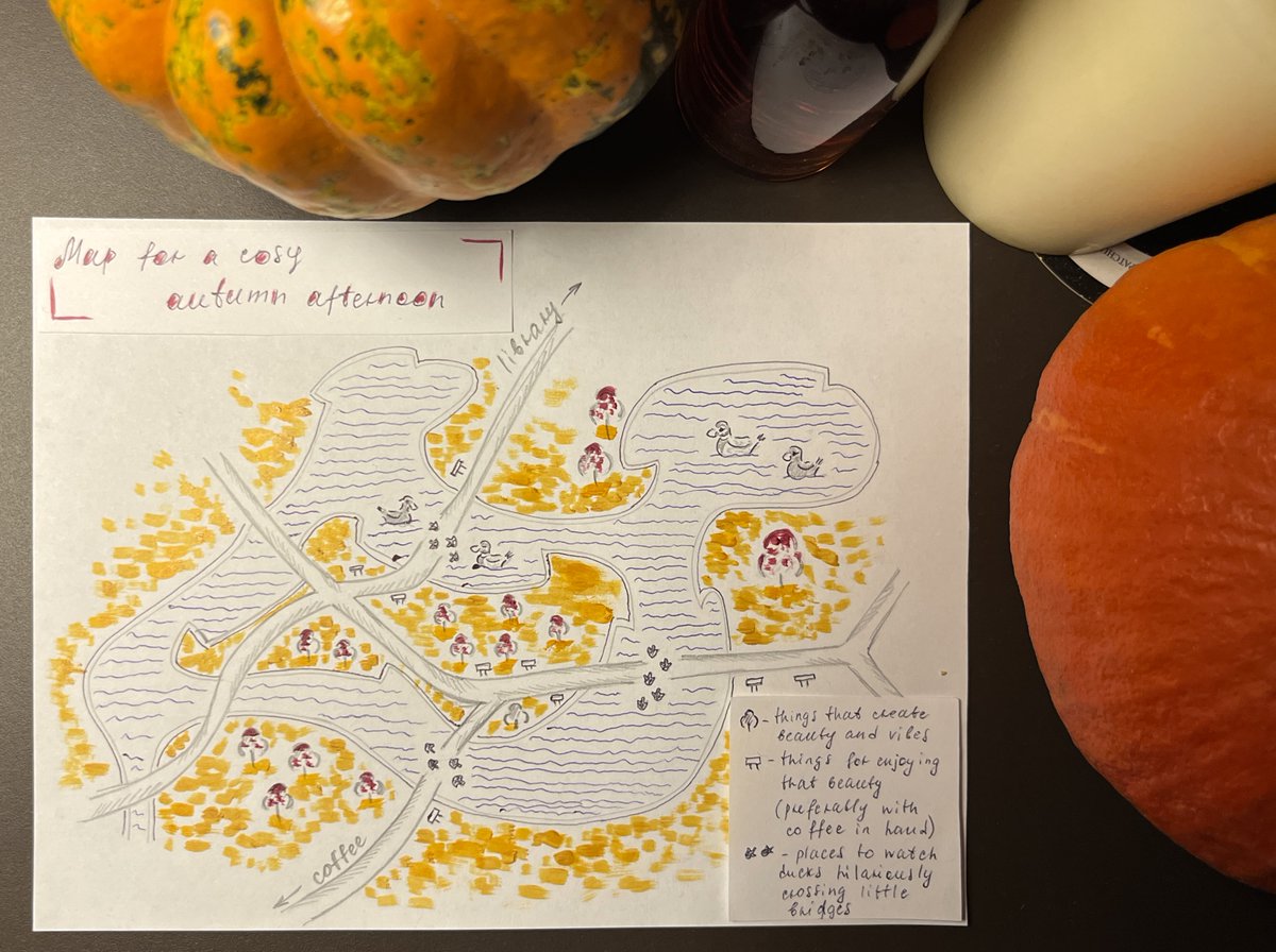 viola__alba's tweet image. #30DayMapChallenge Day 9 – Analog. A #map for a cosy autumn afternoon 🍁🍂☕️📷🦆
This is a small part of my local park where I spent some cosy time with coffee, watching hilariously cute ducks.
