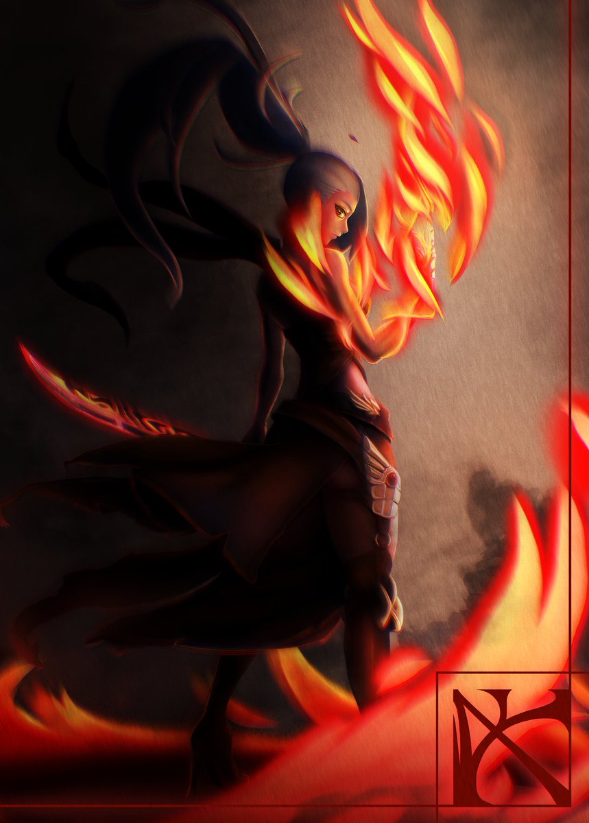 An illustration that I started in 2024 and finished now. A lot more to go. 

#art #fire #illustration #イラスト #drawing