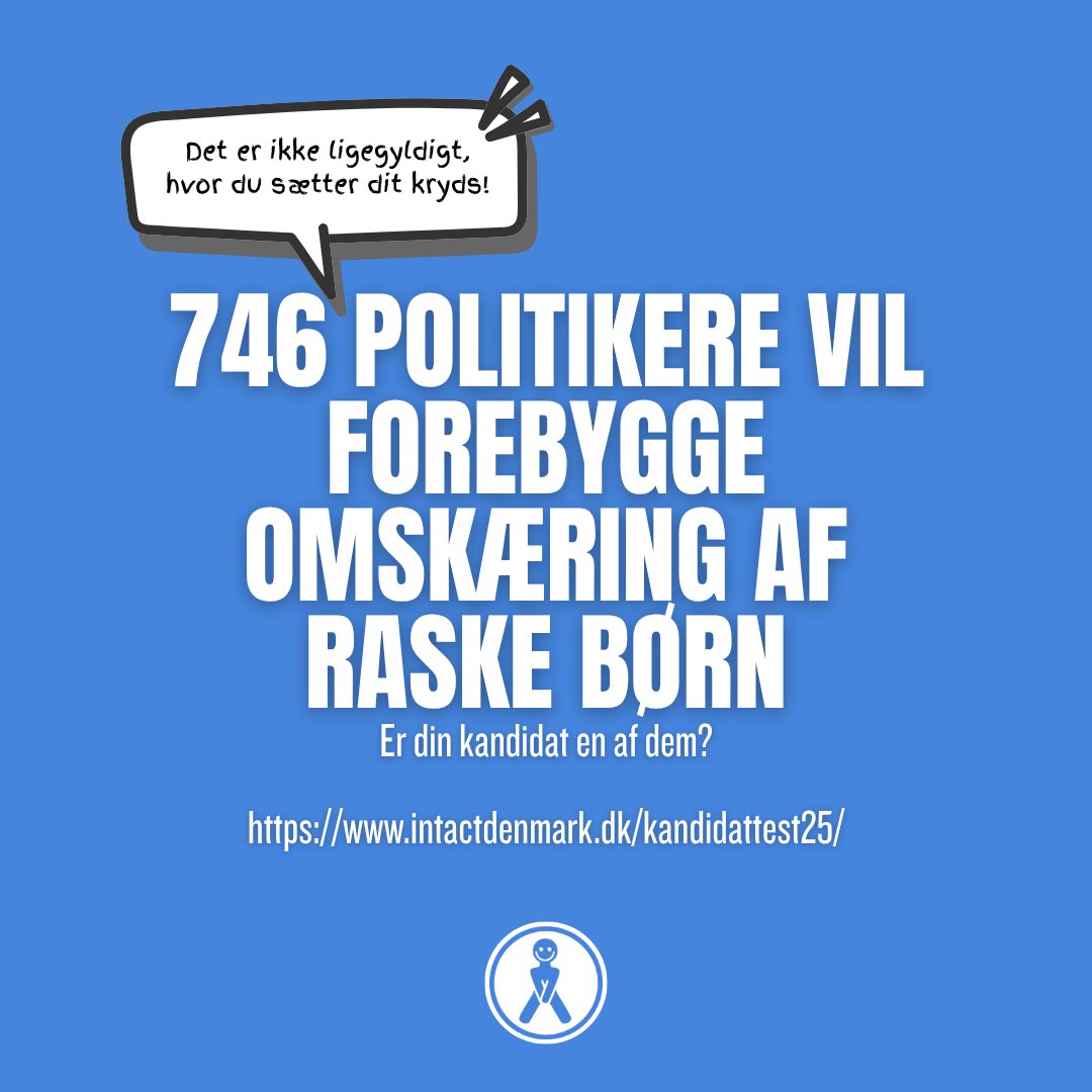 IntactDenmark's tweet image. Nu bliver det spændende! Er din kandidat på børnenes side? Omskæring af raske børn kan forebygges både kommunalt og regionalt. Men vil politikerne gøre det?
Tænk dig om, før du sætter dit kryds, og tjek Intact Denmarks kandidattest 2025.
intactdenmark.dk/kandidattest25/

#dkpol #valg2025