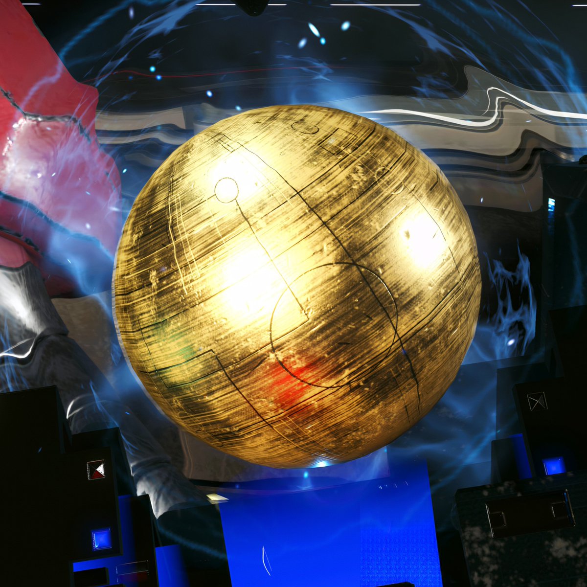 アトランティド（マルチツール）
不協和音の惑星では
分かりづらかったけど
円形の部分が金色✨

NO MAN’S SKY🪐