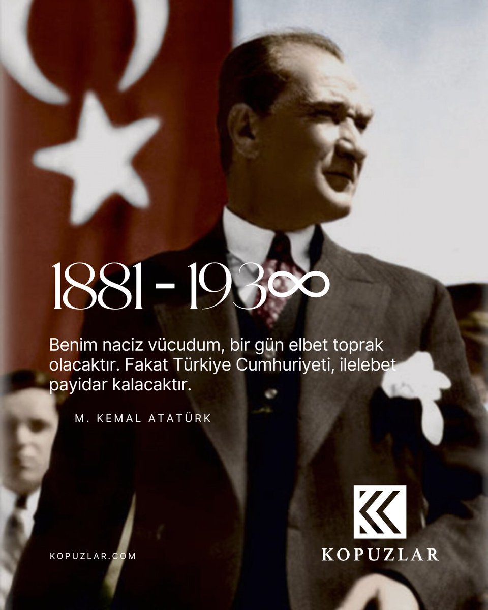 Ulu Önderimiz Mustafa Kemal Atatürk'ü sevgi ve özlemle anıyoruz. #10Kasim