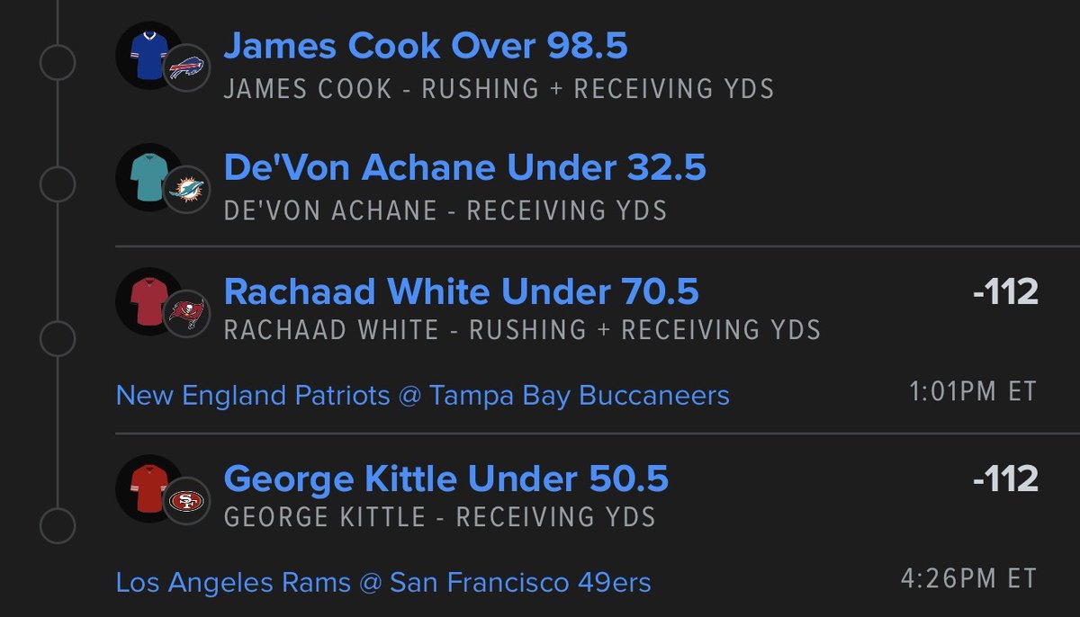 Here are my top 4 straight prop bets for Week 10 🏈