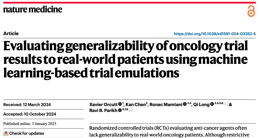 f2harrell's tweet image. Critique of Nature Medicine paper just posted on datamethods at discourse.datamethods.org/t/critique-of-… where I hope others will add their thoughts, especially @PavlosMsaouel and @stephensenn #Statistics #rct