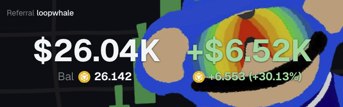 Loopierr's tweet image. Day 5/50 of $500K Christmas Challenge 🎄🎅

$24,100 or 148 SOL
$31,570 EVM 

Total:
$91.25K

gmgn.ai/r/Loopierr