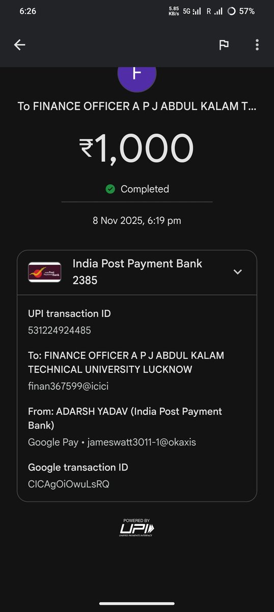 _adarsh_yadav's tweet photo. I have done pre registration for Mpharm on 08/11/2025 at 6.19 PM for Reg No-PREPGERN2502388.
My payment is successful but in login page it is showing pending. So I am unable to complete the registration process. 10/11/2025 is the last date. Please resolve it as soon as possible. https://t.co/ZI8zSIBIKw