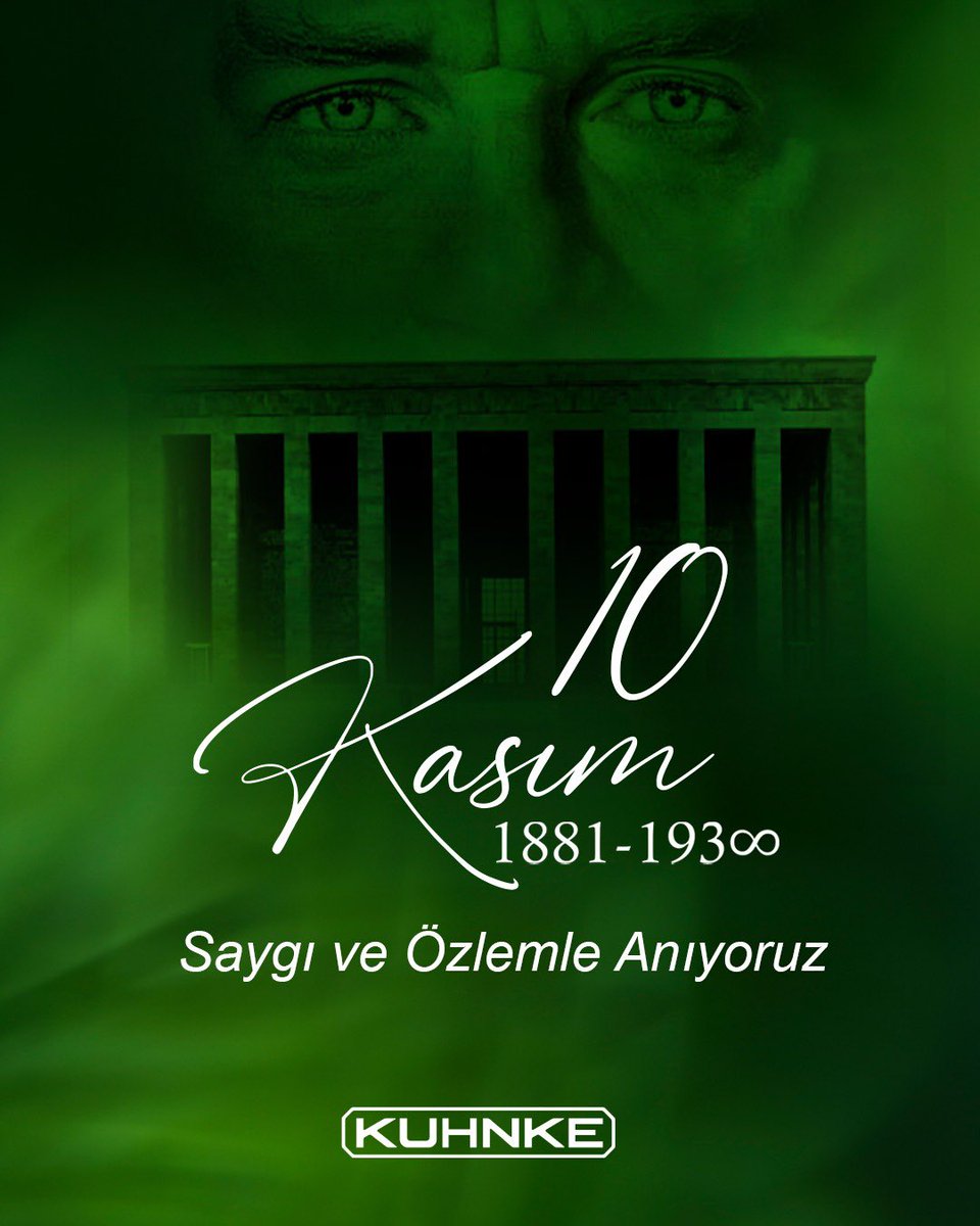 Her ilerlemenin, her yeniliğin ve her başarının ardında Ulu Önderimiz Mustafa Kemal Atatürk’ün izleri var! 

Minnetle, saygıyla ve sonsuz özlemle anıyoruz. 🇹🇷

#kuhnketurkey #kuhnke #kuhnkekendrion #mustafakemalatatürk #10kasım1938 #10Kasım