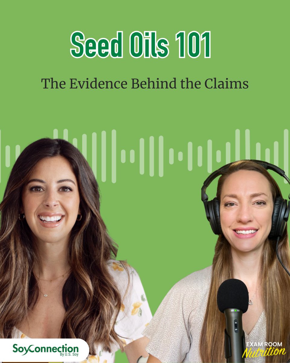 Soy Connection and the Exam Room Nutrition Podcast teamed up with Charlotte Martin, MS, RDN, to break down the facts — from how seed oils are processed to what research says about inflammation and omega-6s. 👉 Find It here: soyconnection.com/current-news-r…
#SoyConnection #USSoy #seedoils