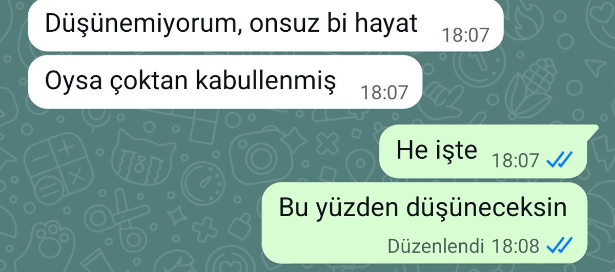 Ben aslında çok mantıklı bir insanım, kendime karşı olmasa da.