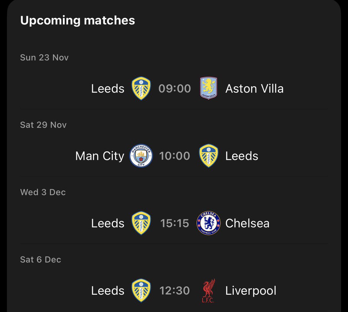 Easy run of games coming up at least