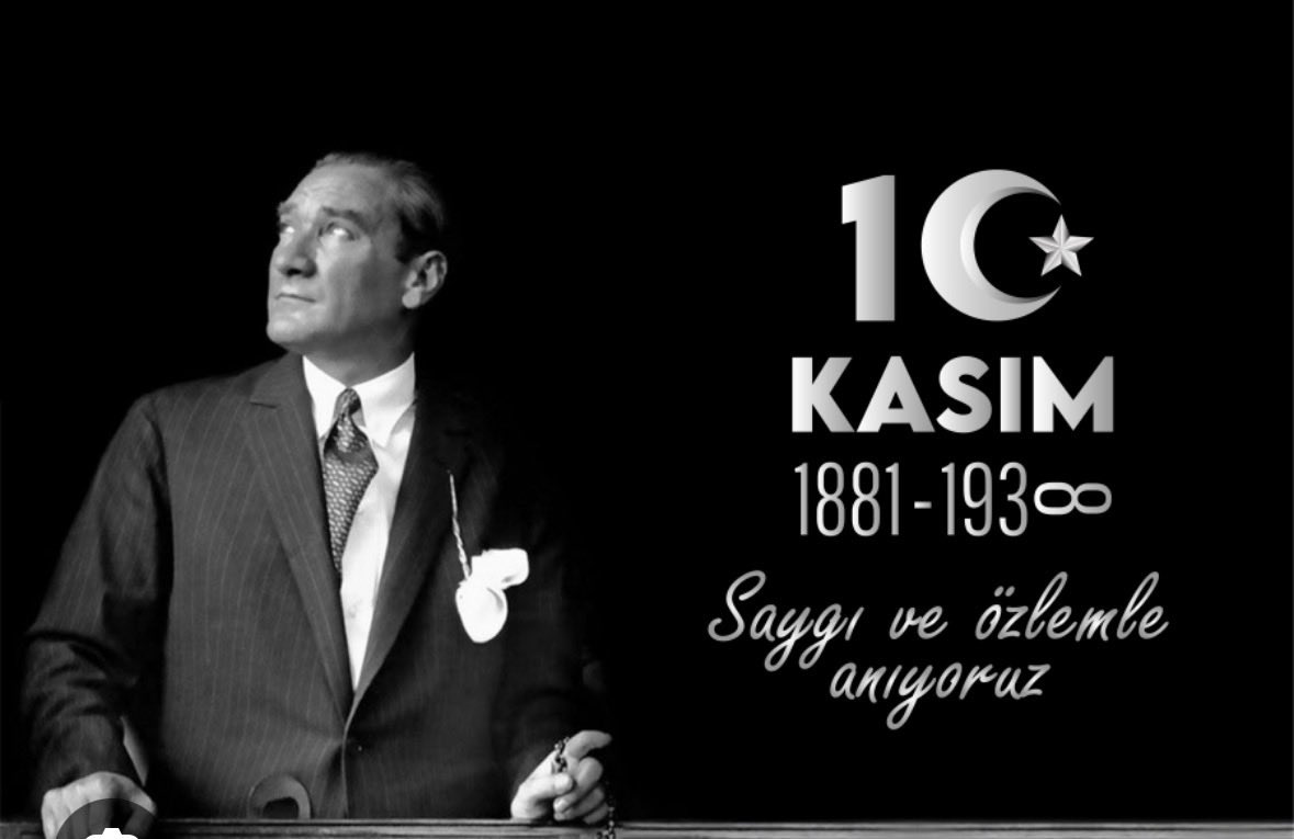 Cumhuriyetimizin kurucusu Gazi Mustafa Kemal Atatürk’ü ebediyete intikalinin 87. yılında rahmet, saygı ve özlemle anıyoruz.