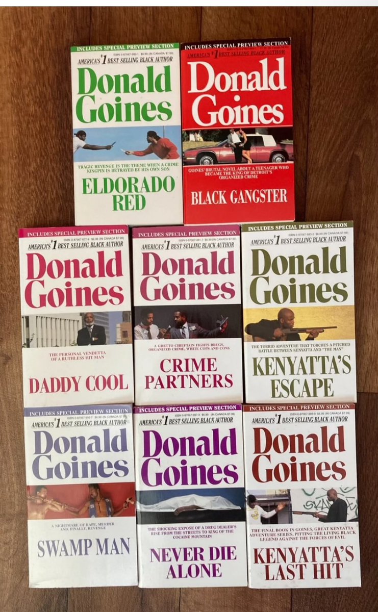 3yeAmHe's tweet photo. Brand new…which should 3ye read first, and why…!???!…have YOU read any Donald Goines before…!???!…#MelloReadsTheMeter https://t.co/Js7PayJLgD