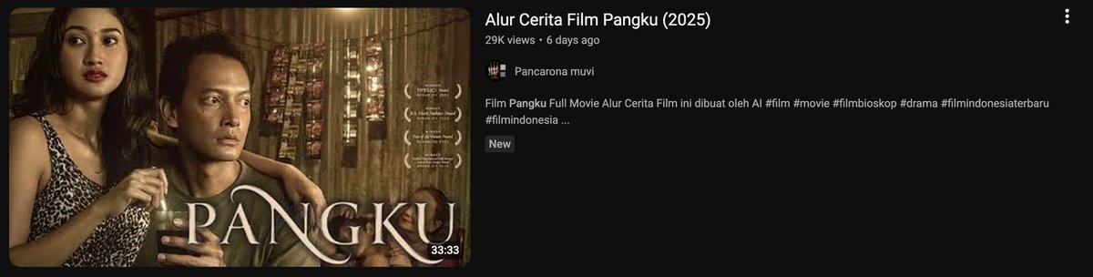 Tolong jangan nonton film Pangku dari sini ya, nonton langsung aja di bioskop. Hargai filmmaker yang udah susah payah buat filmnya.

Jangan ngaku-ngaku nonton film kalau cuma dengerin orang ceritain film.
