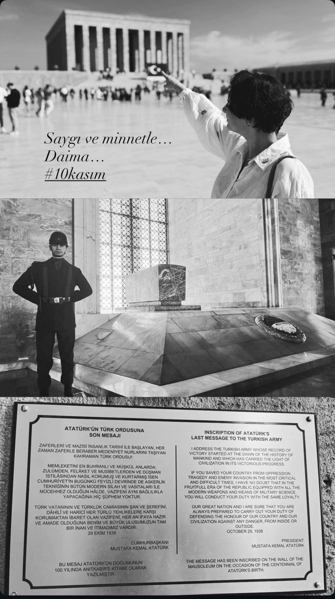 #atatürk 
#10kasım
#saygıveminnetle
#bireyselemekliliktamircisi
Daima yolunda ❤️