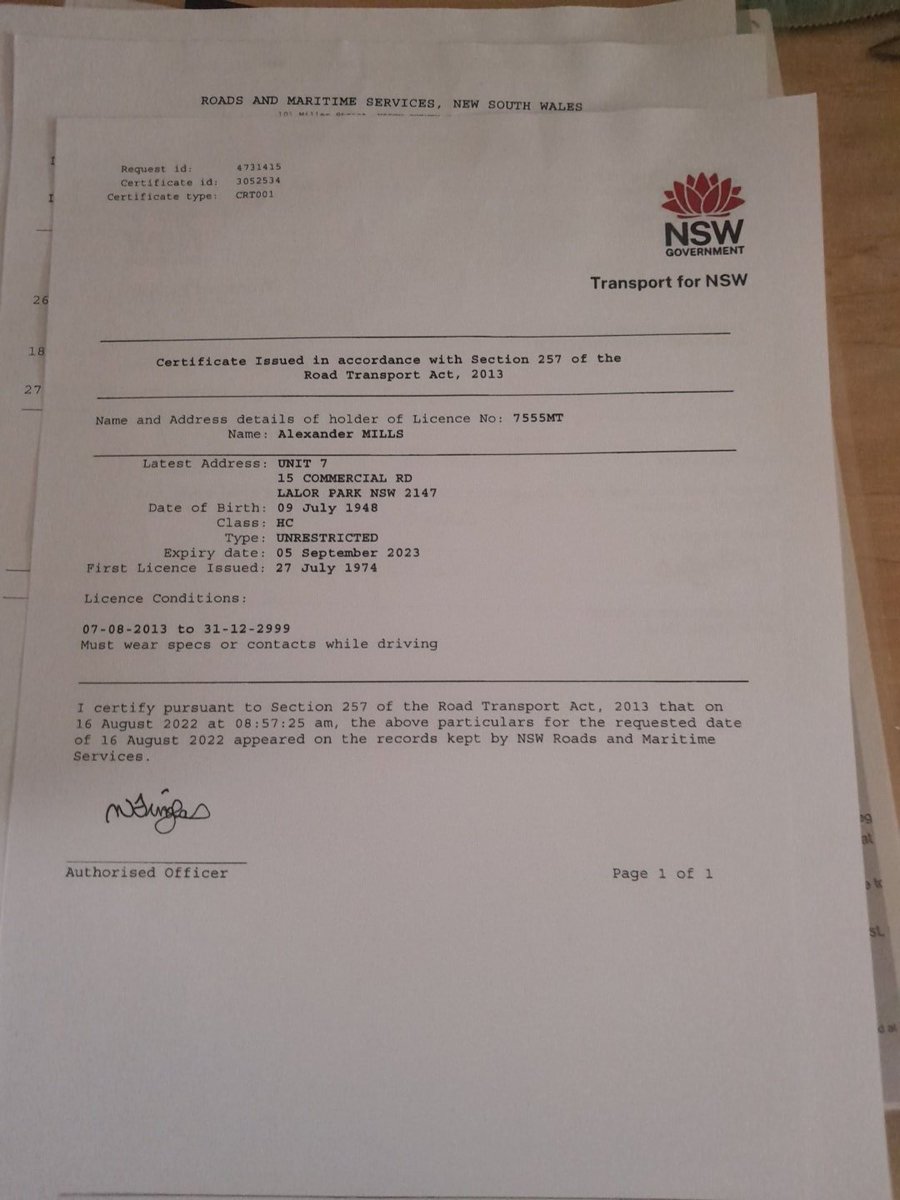 Alexand59482200's tweet image. The reason why I didn&apos;t know about the tampering of my DOB in 1985 is quite simple my RTA RECORD shows no such thing! It&apos;s only on the #policedatabase that it shows up! So for 40yrs it went undetected and was crucial in my being wrongly identified as a convicted paedophile in Qld