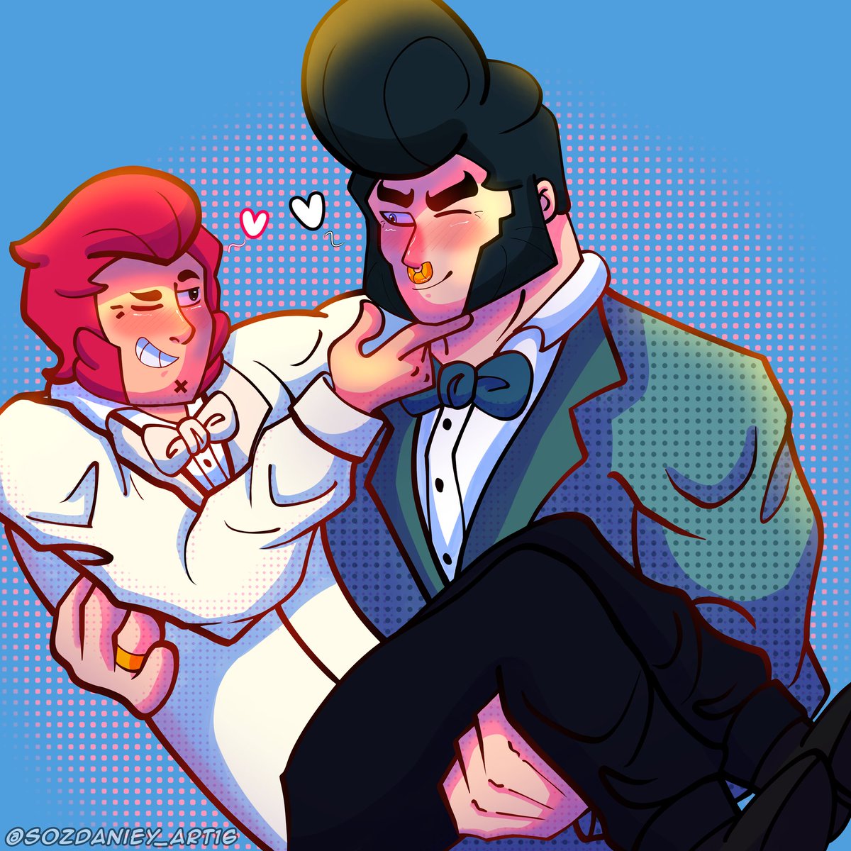 Aquí les dejo otro dibujo de los tortolos uwu  #BrawlStars #BrawlStarsArt #brawlstarsfanart #Brawlstarsships #BullxColt