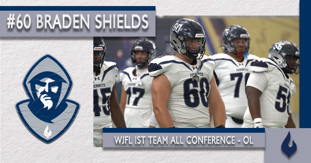 HermitsFootball's tweet image. Congratulations to Braden Shields for being recognized as a First Team All Conference OL!

#HermitPride 🔝