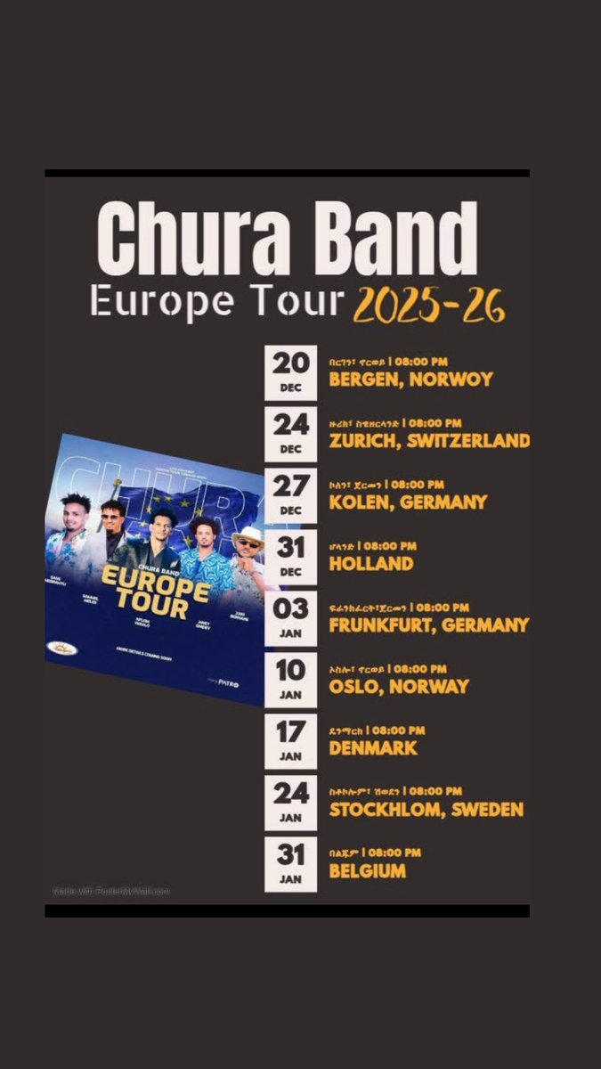 Chura Band Europe Tour 2025-2026
Welcome Our Fighters Chura Band!!