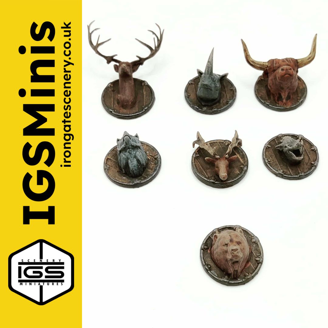 Are your house walls looking bare?

Animal Trophies
🛒 £9.95: unpainted.
🎨 £19.95: hand-painted.

Find them here - irongatescenery.co.uk/product/animal…

#wargaming #dnd #dragonrampant #tabletopgaming #terrain #tabletopgames #miniatures #igsminis #warhammer40k