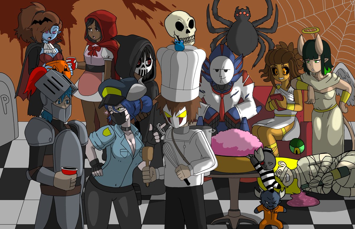 Late halloween art of my characters lol