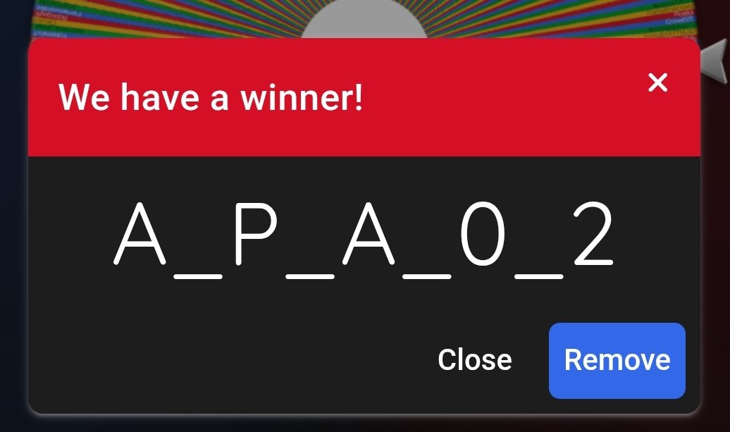 Congratulations to our winner! 
<a href="/A_P_A_0_2/">A.P.Á.0.2</a>

👏🏼👏🏼thank you to everybody who entered👏🏼👏🏼

I'll dm you shortly , if there is no response within 2 hours I will respin due to the time limit we have for this giveaway 🙇🏽‍♀️