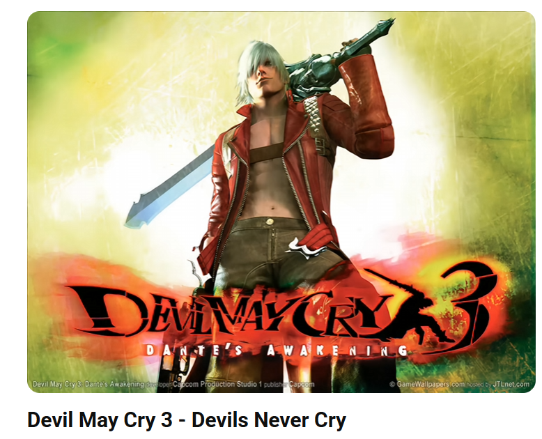 There are 13 year olds today that only play Roblox and will never get to experience the life changing and formative angst metal cool guy music of Devil May Cry. Sad.